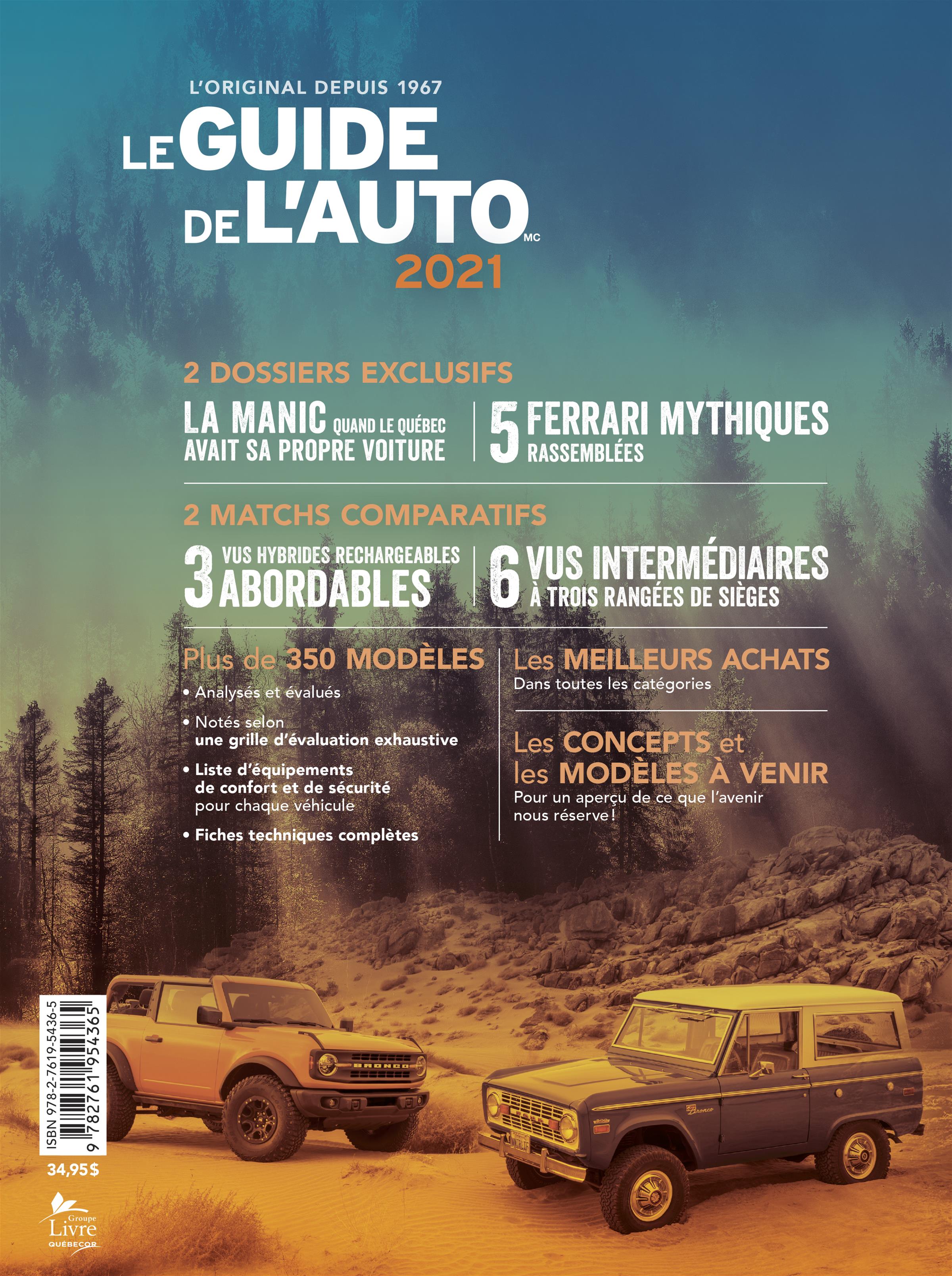 Couverture du livre de Le guide de l'auto 2021 - papier format
