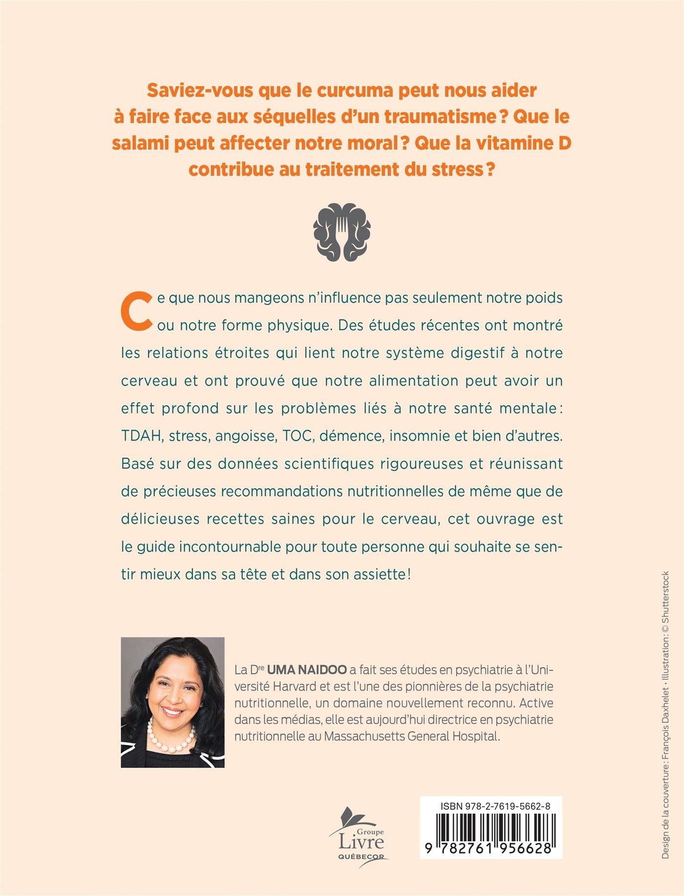 Couverture du livre de Anxiété, dépression, sommeil : Découvrez les liens surprenants entre alimentation et santé mentale - papier format