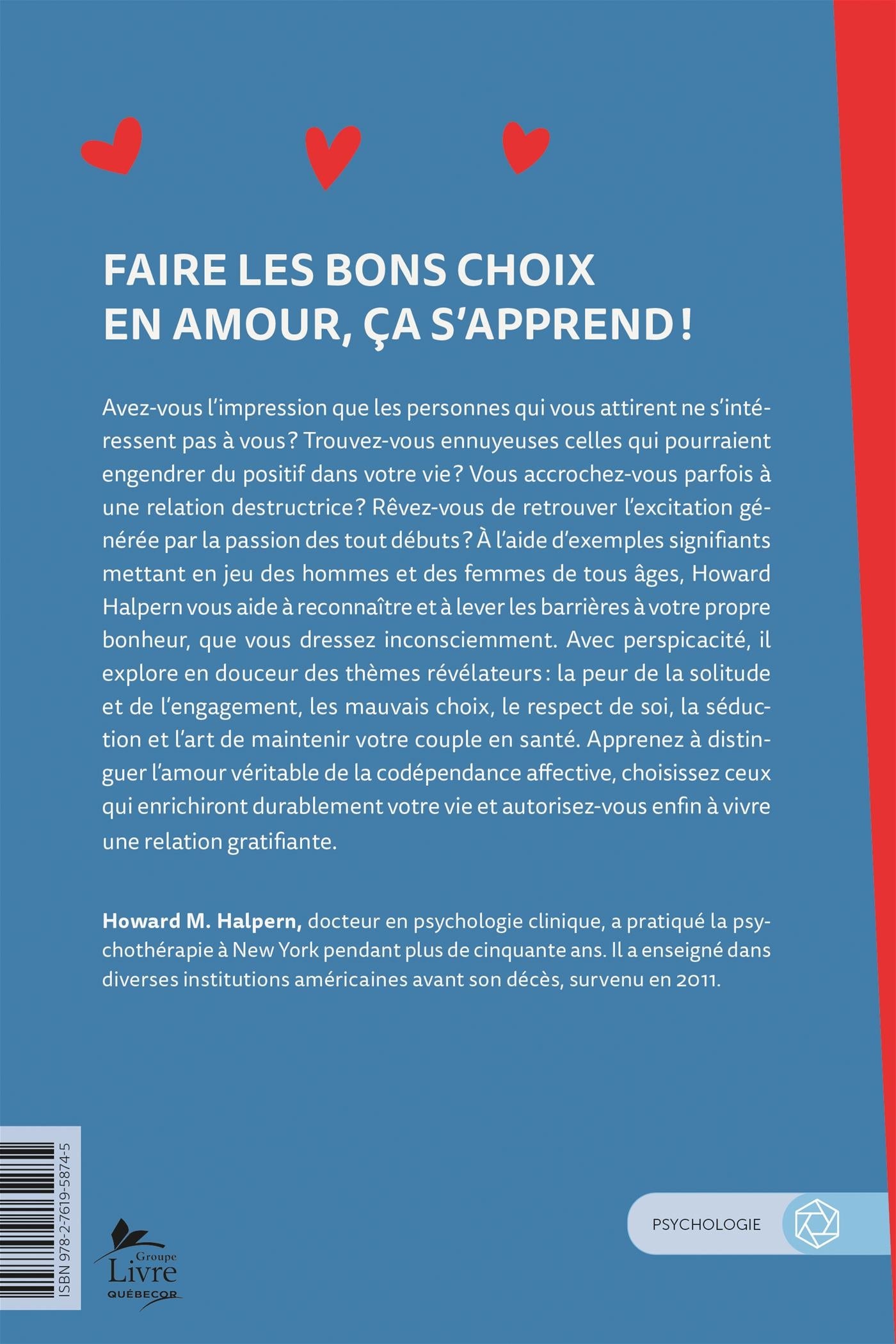 Couverture du livre de Choisir qui on aime : de la dépendance à l'autonomie - papier format