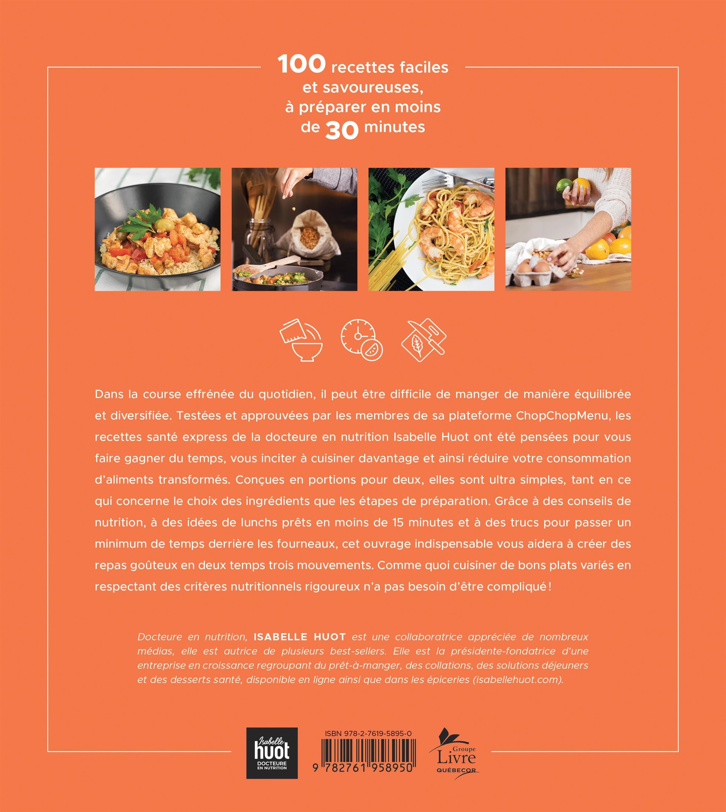 Couverture du livre de Repas santé express - papier format