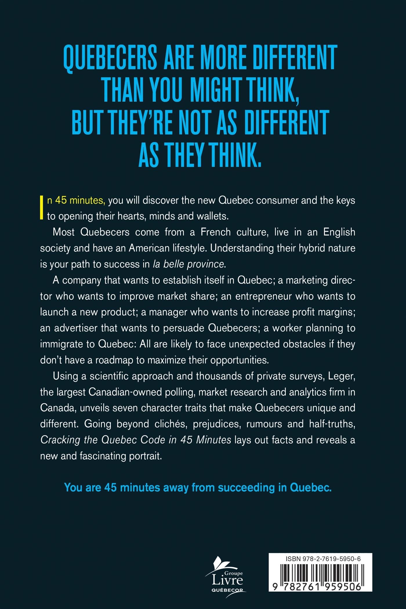 Couverture du livre de Cracking the Quebec Code in 45 minutes - papier format