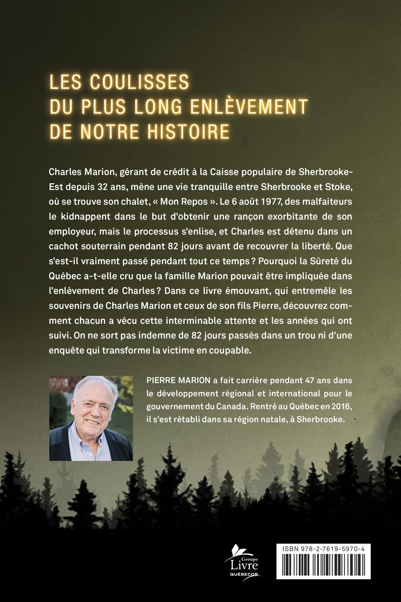 Couverture du livre de 82 jours : L'affaire Charles Marion - papier format