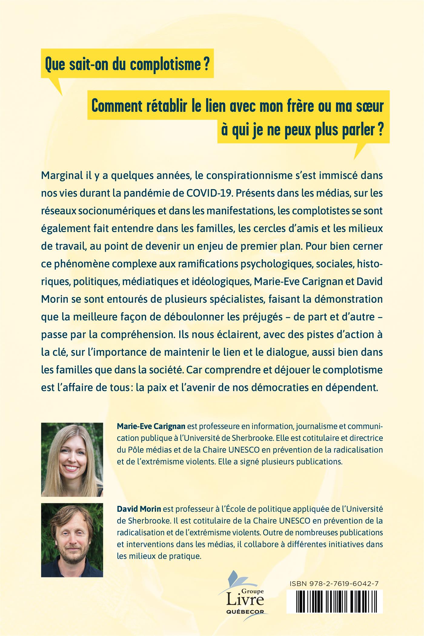 Couverture du livre de Mon frère est complotiste - papier format