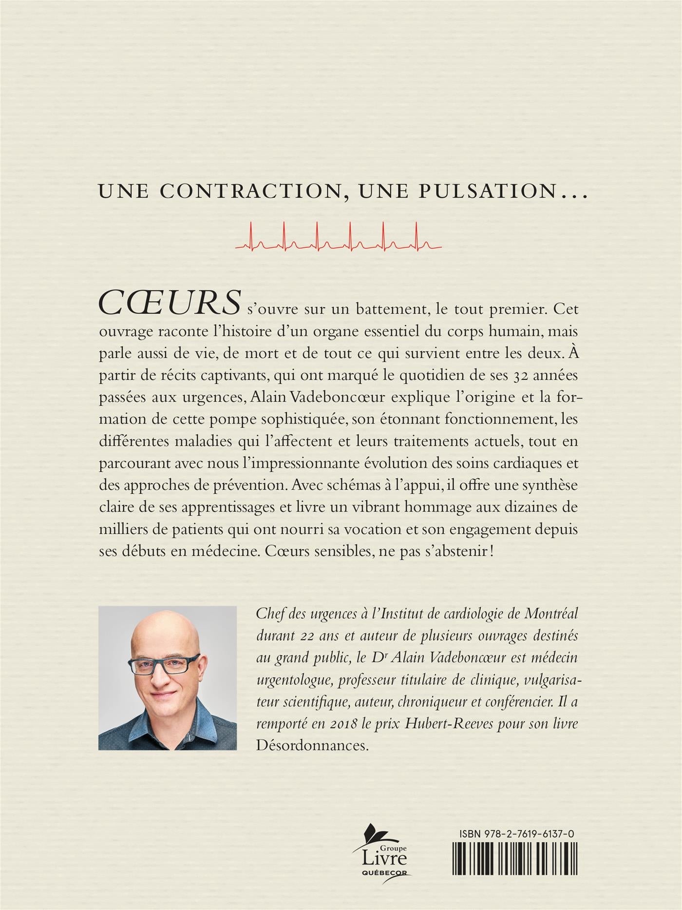 Couverture du livre de Cœurs - papier format