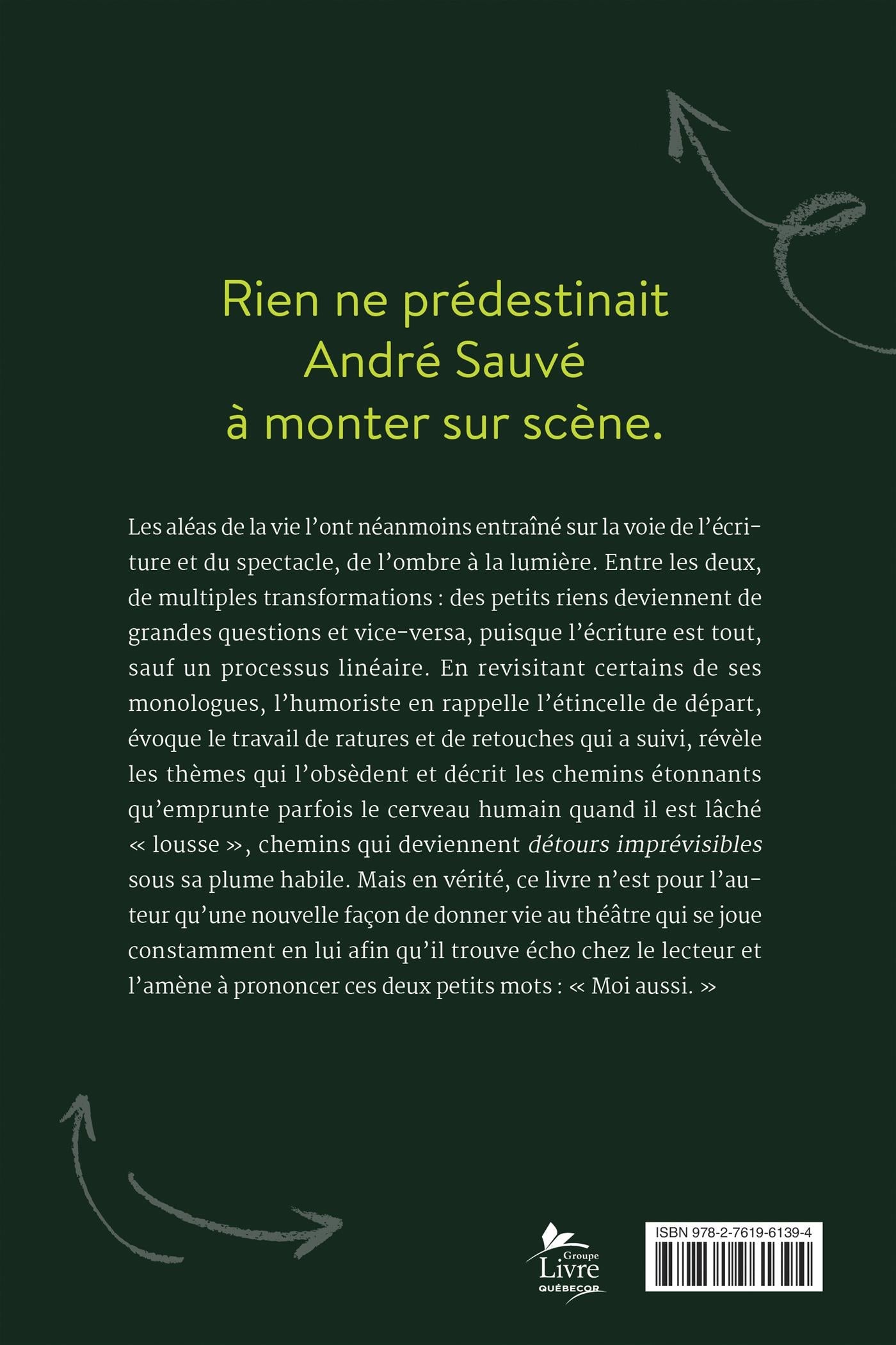 Couverture du livre de Monologues et détours imprévisibles - papier format