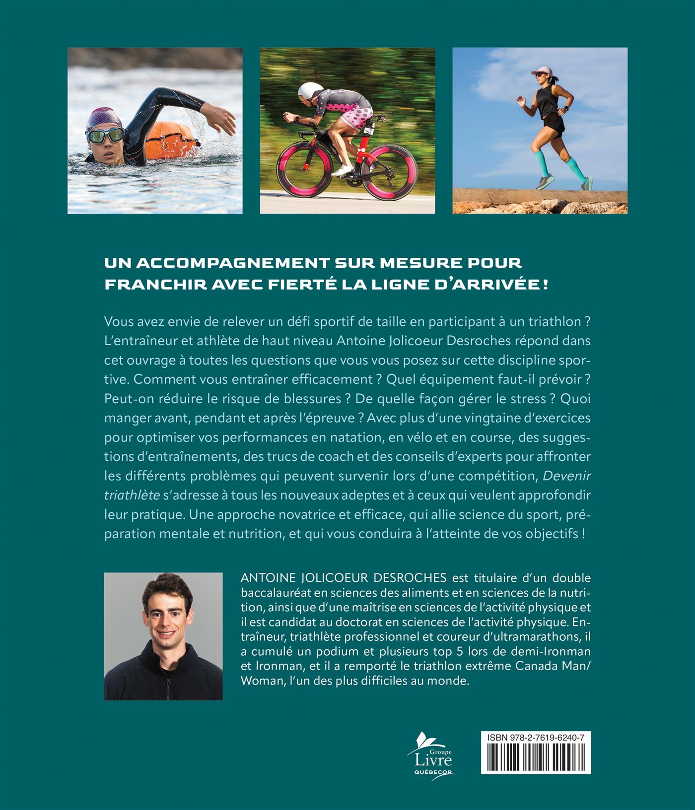 Couverture du livre de Devenir triathlète - papier format