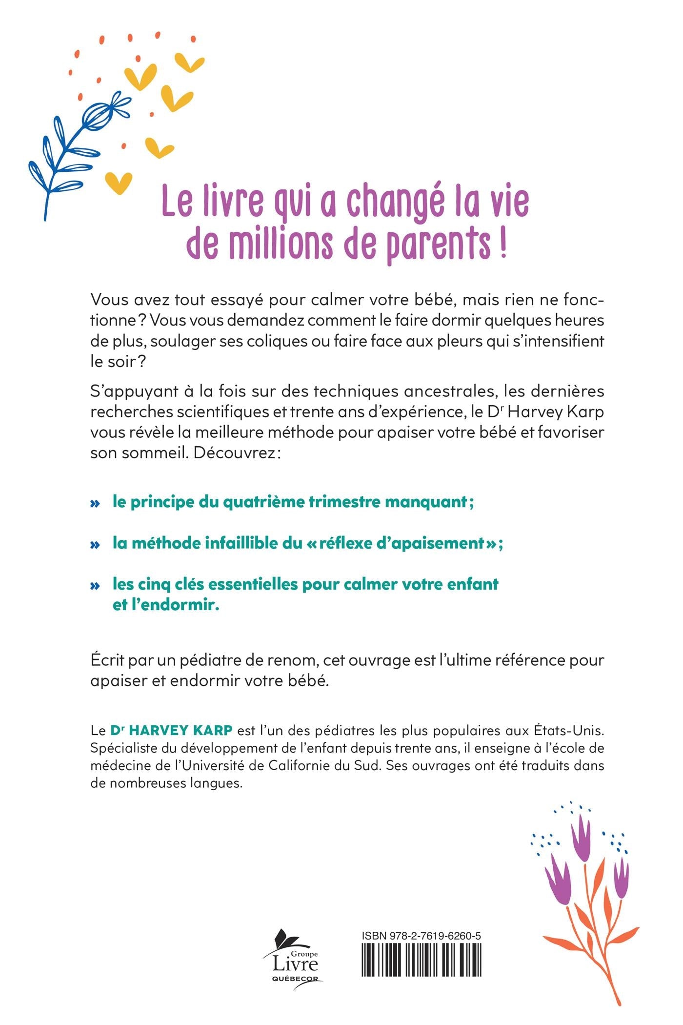 Couverture du livre de La méthode bébé calme - papier format