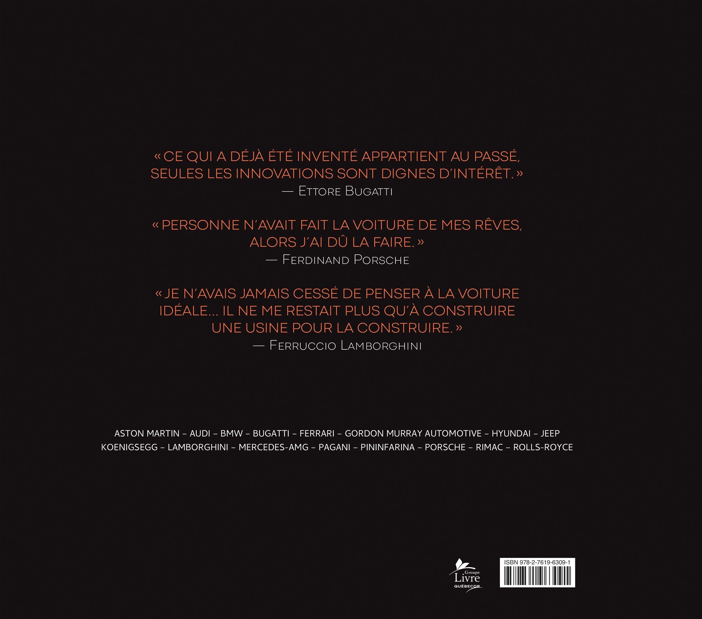 Couverture du livre de Voitures d'exception - papier format