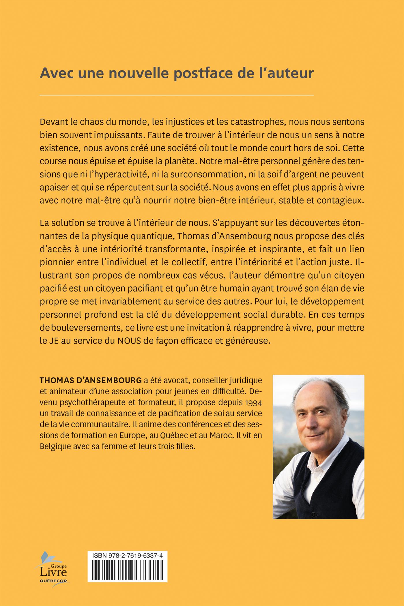 Couverture du livre de Du JE au NOUS - papier format