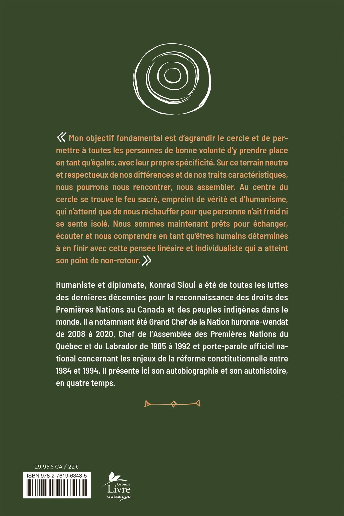 Couverture du livre de La traversée des quatre cercles - papier format