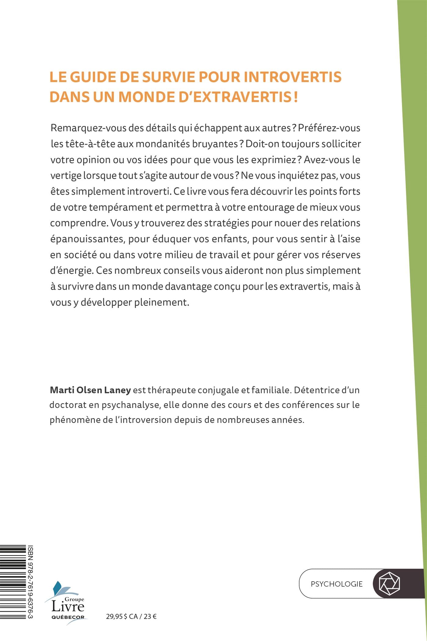 Couverture du livre de Introverti et heureux - papier format
