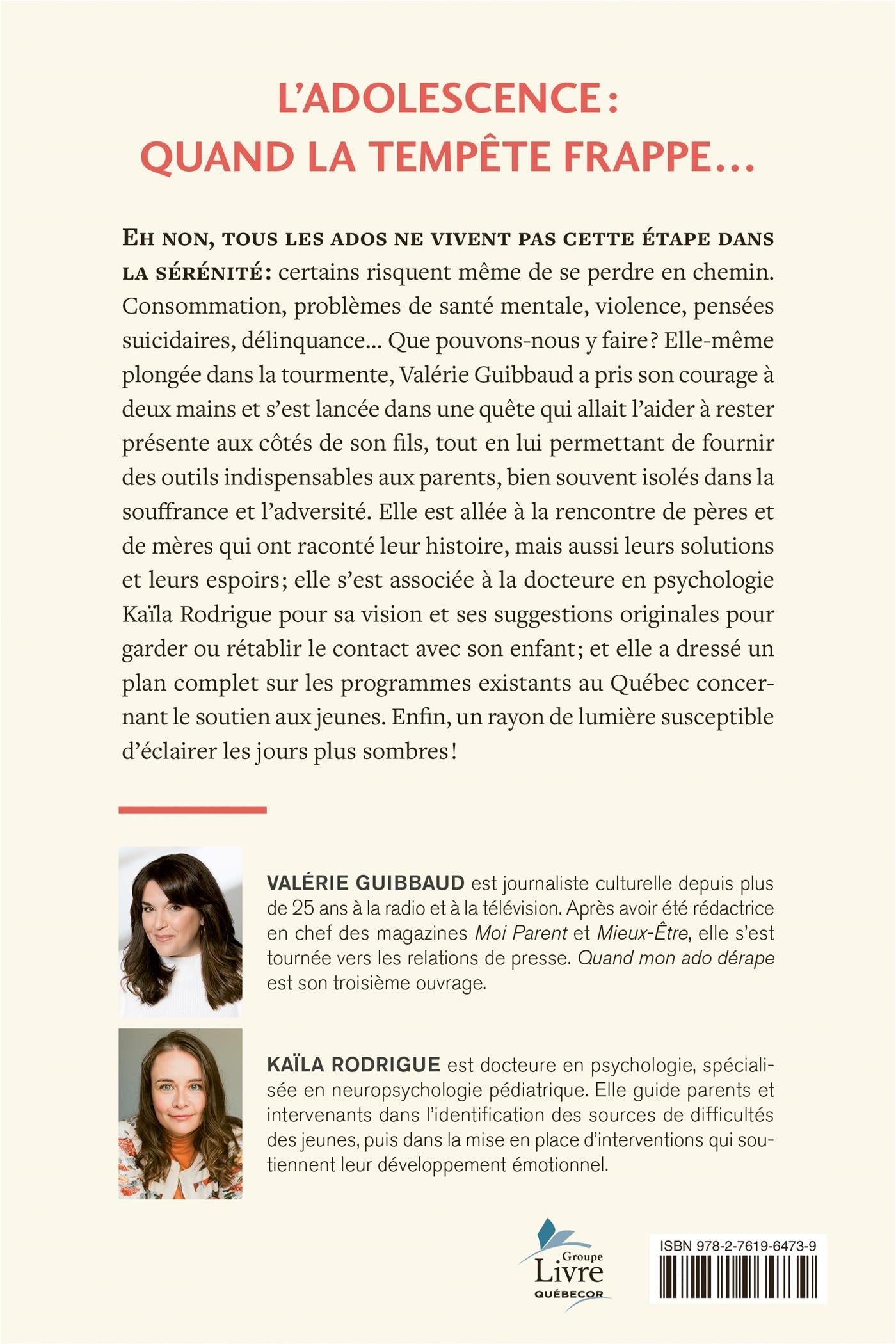 Couverture du livre de Quand mon ado dérape - papier format