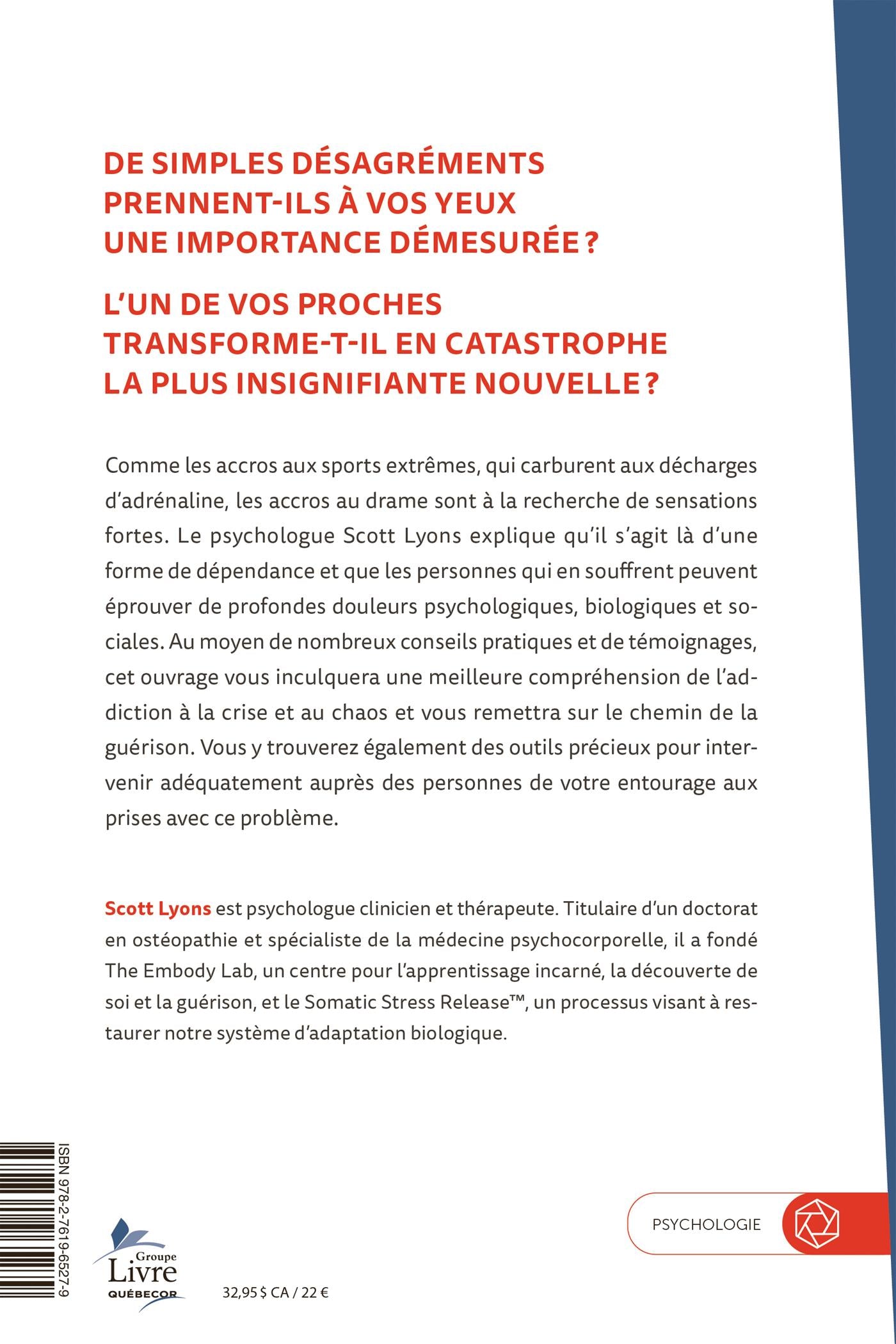 Couverture du livre de Accro au drame - papier format