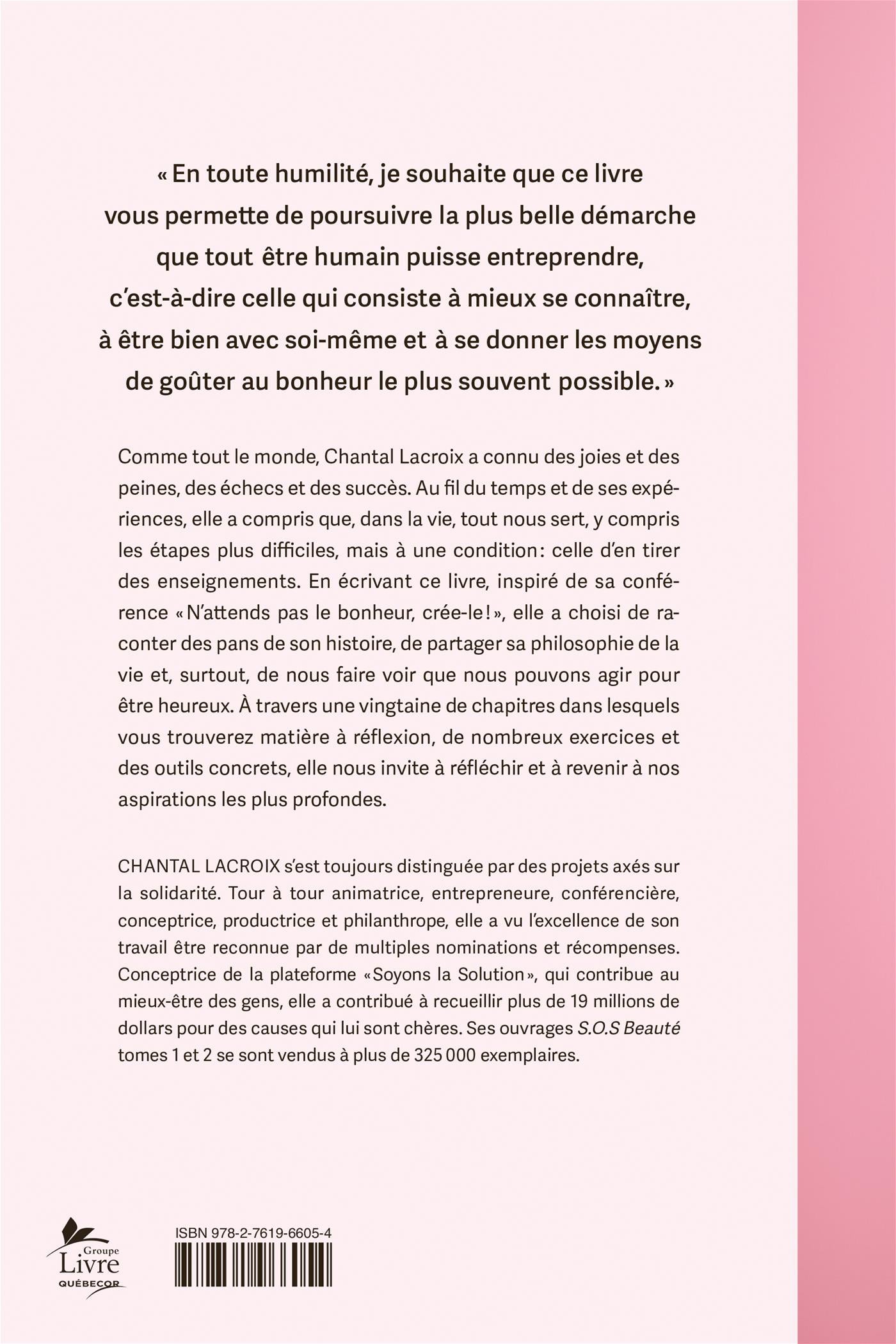 Couverture du livre de N'attends pas le bonheur, crée-le ! - papier format