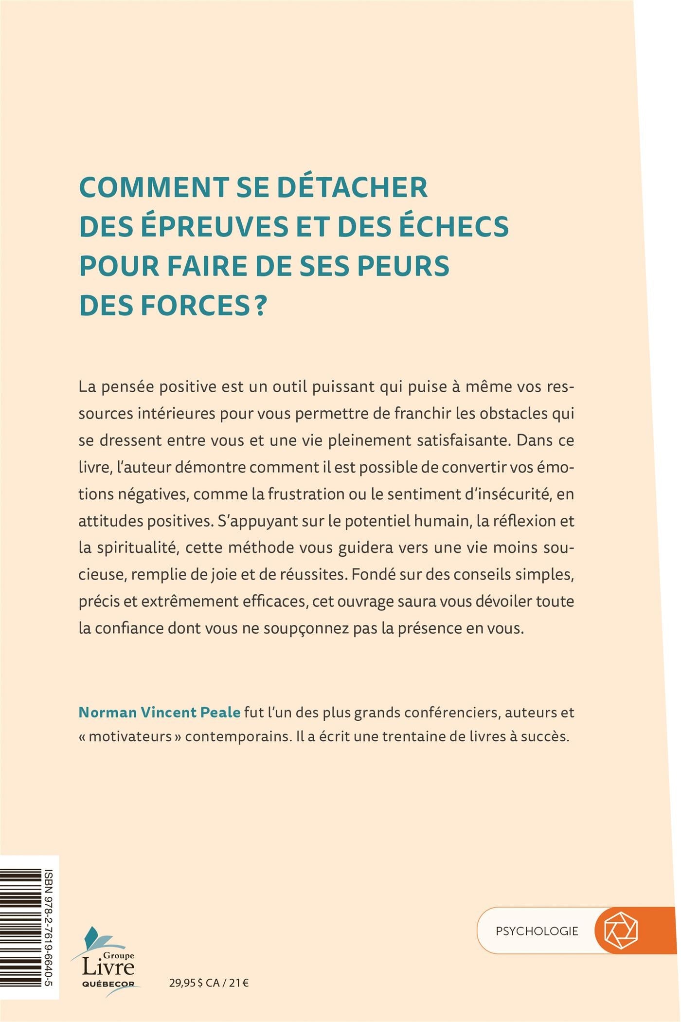Couverture du livre de La puissance de la pensée positive - papier format