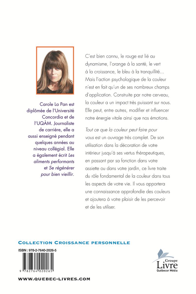 Couverture du livre de Tout ce que la couleur peut faire pour vous - papier format