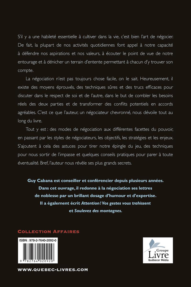 Couverture du livre de Les 10 secrets du négociateur efficace - papier format