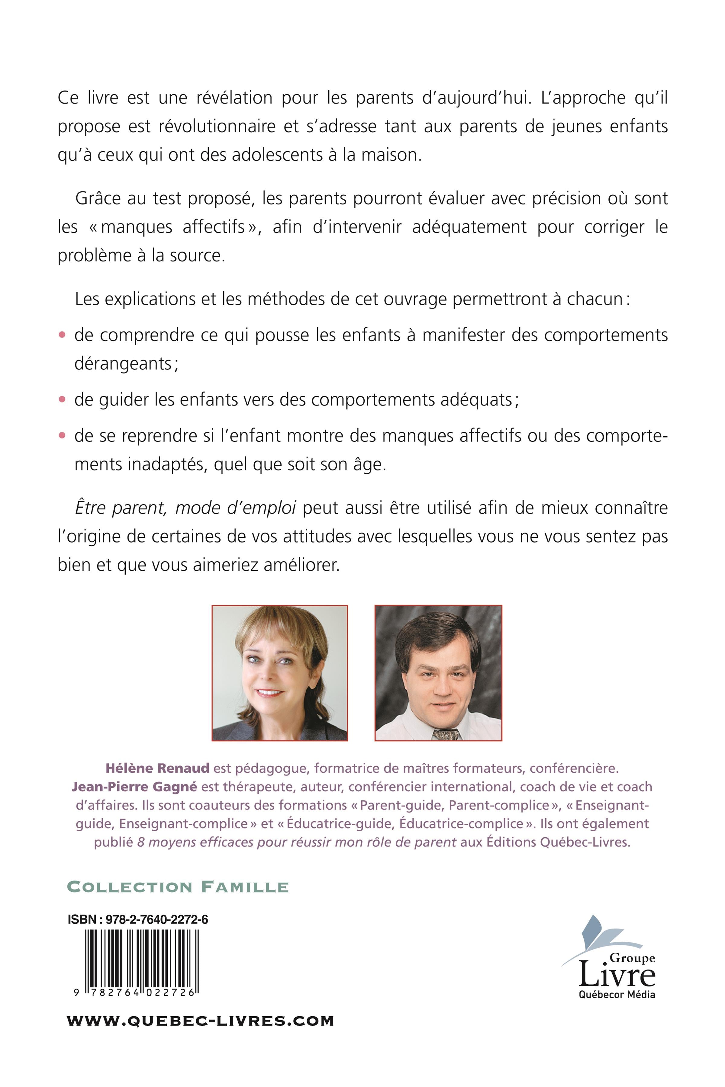 Couverture du livre de Être parent, mode d'emploi - papier format