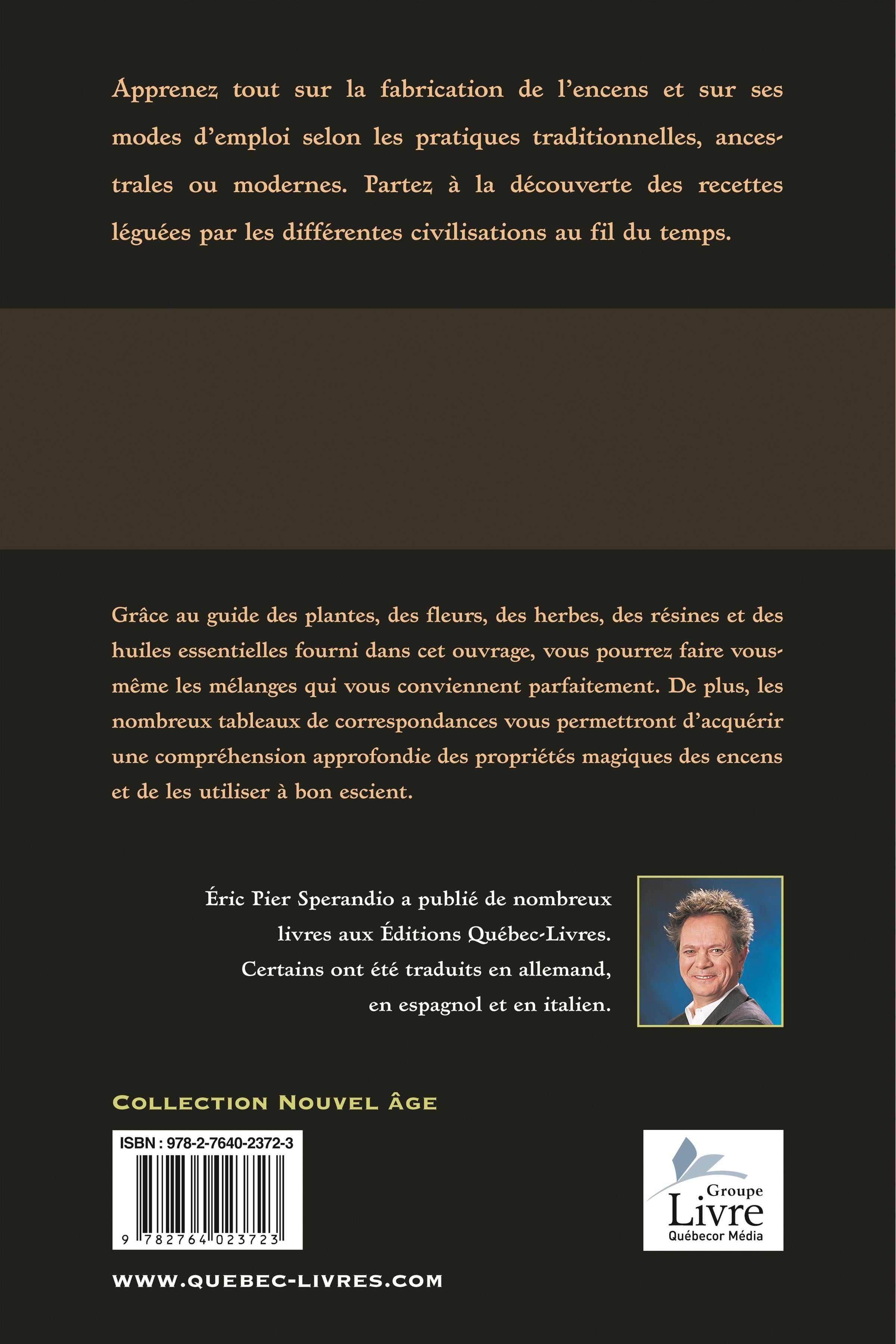Couverture du livre de L'encens - papier format