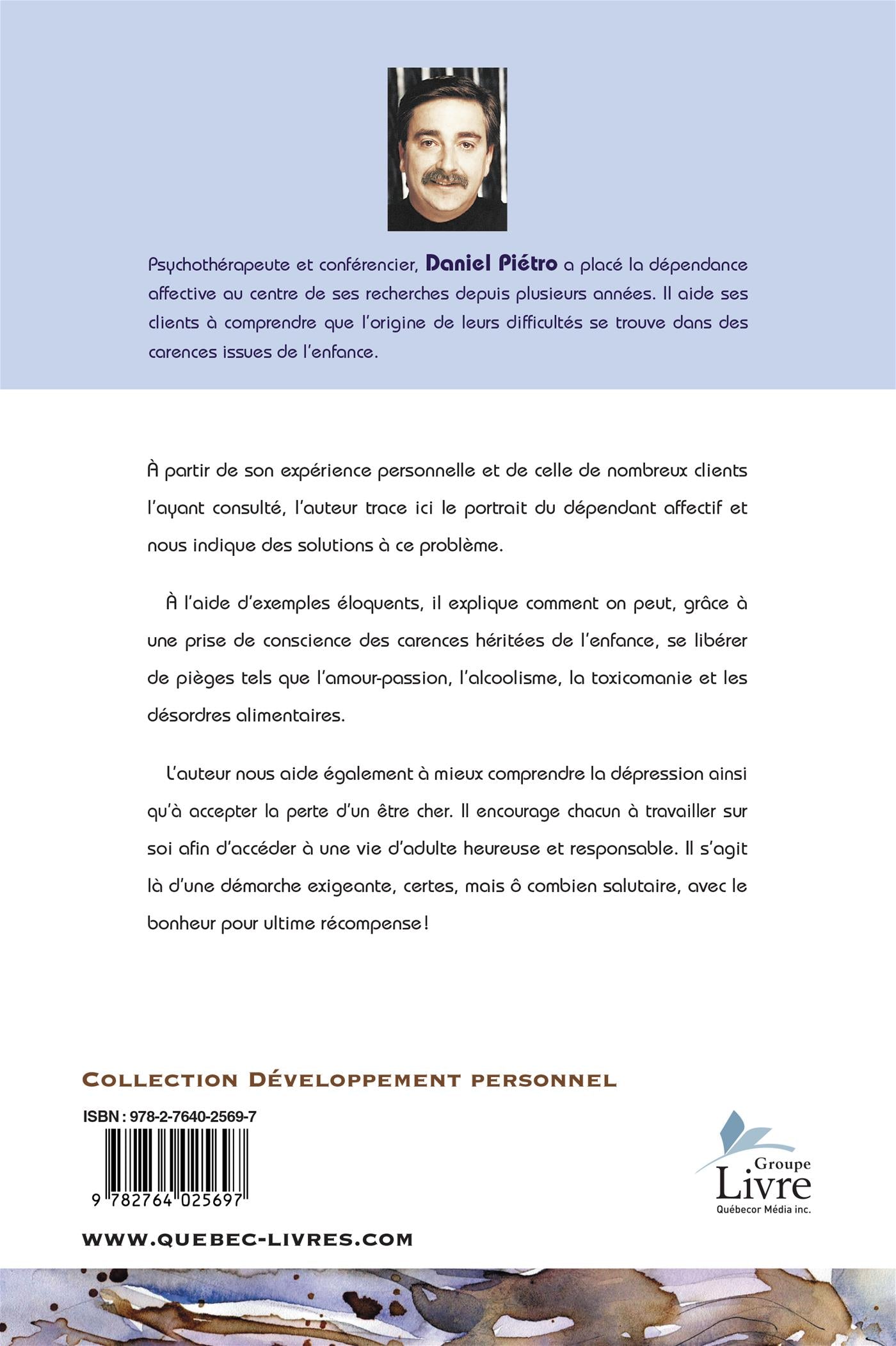 Couverture du livre de La dépendance affective : ses causes et ses effets - papier format