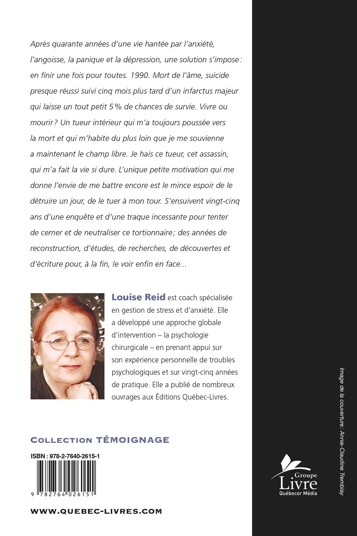 Couverture du livre de Le jour où j'ai tué l'anxiété : récit autobiographique - papier format