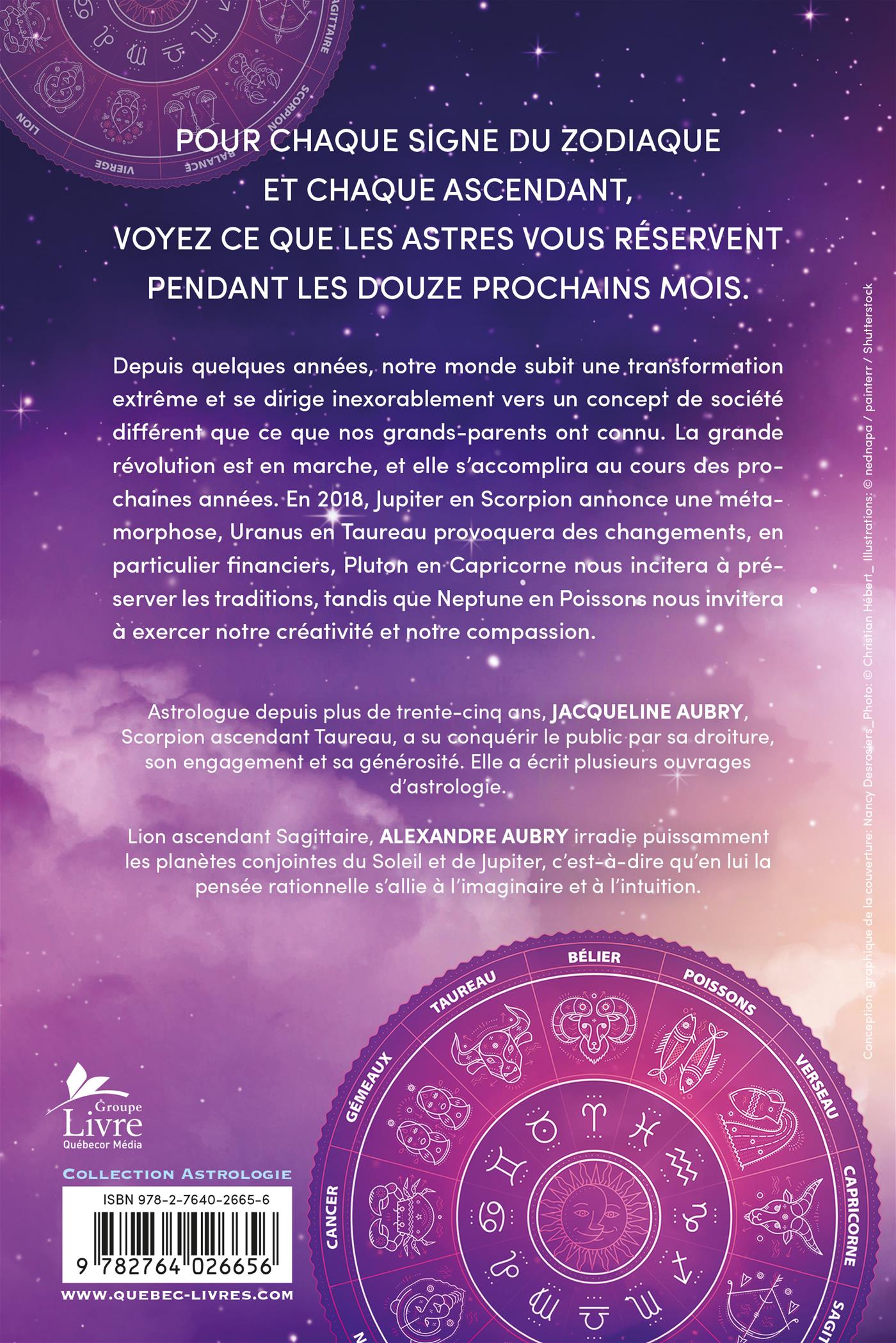 Couverture du livre de Horoscope 2018 - papier format
