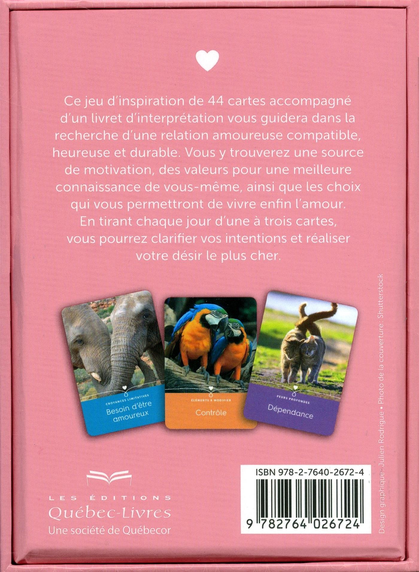 Couverture du livre de Pour trouver l'amour de sa vie : jeu de 44 cartes avec livret d'accompagnement - papier format