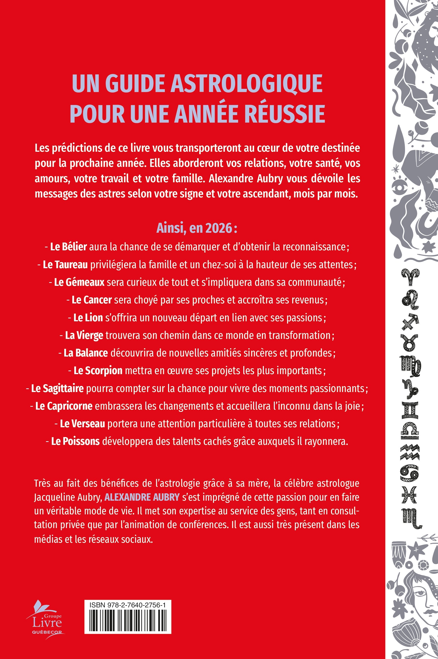 Couverture du livre de Horoscope 2026 - Aubry - papier format