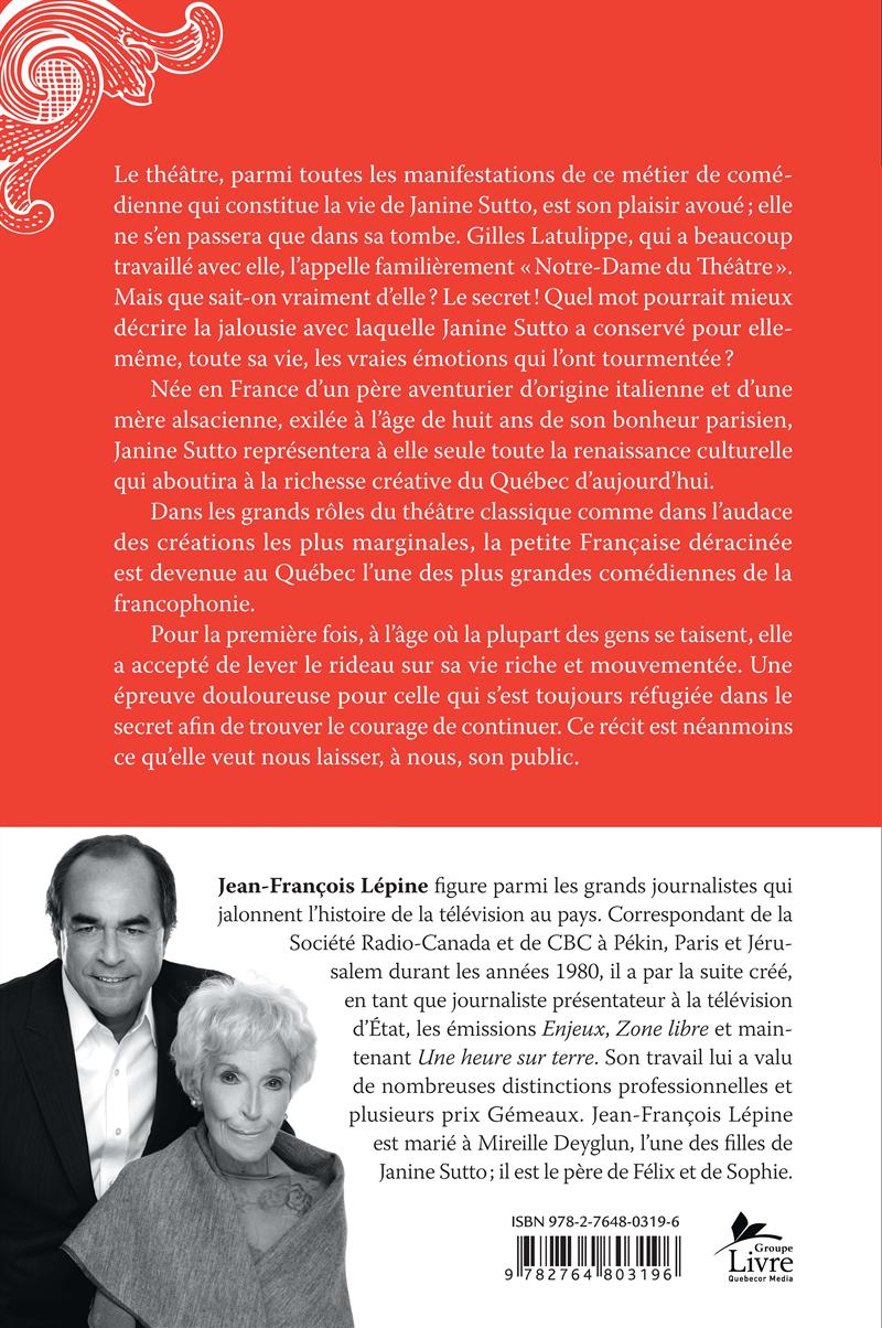 Couverture du livre de Janine Sutto - papier format