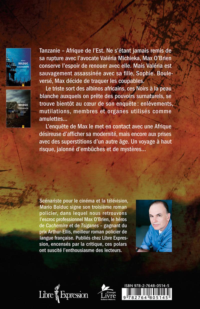 Couverture du livre de La nuit des albinos : sur les traces de Max O'Brien - papier format