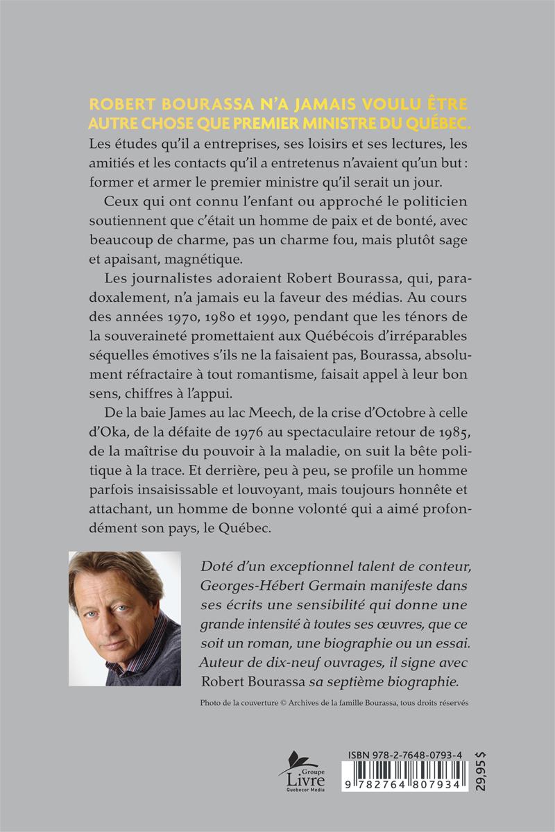 Couverture du livre de Robert Bourassa - papier format