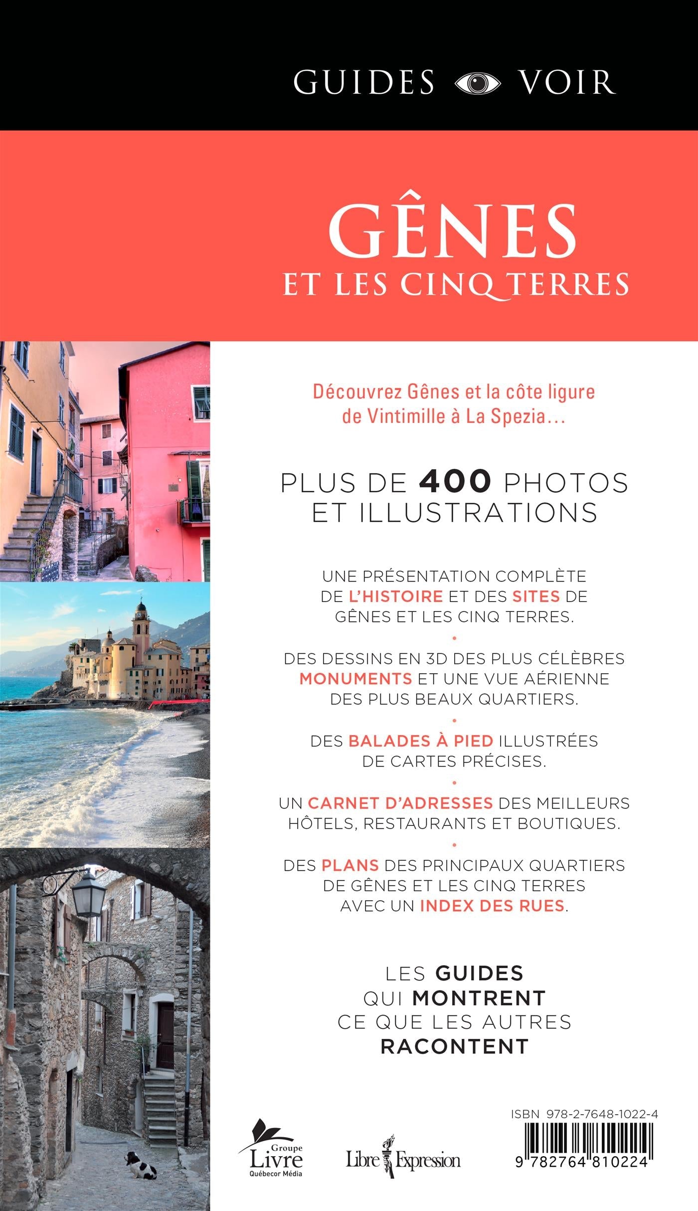 Couverture du livre de Gênes et les cinq terres - papier format