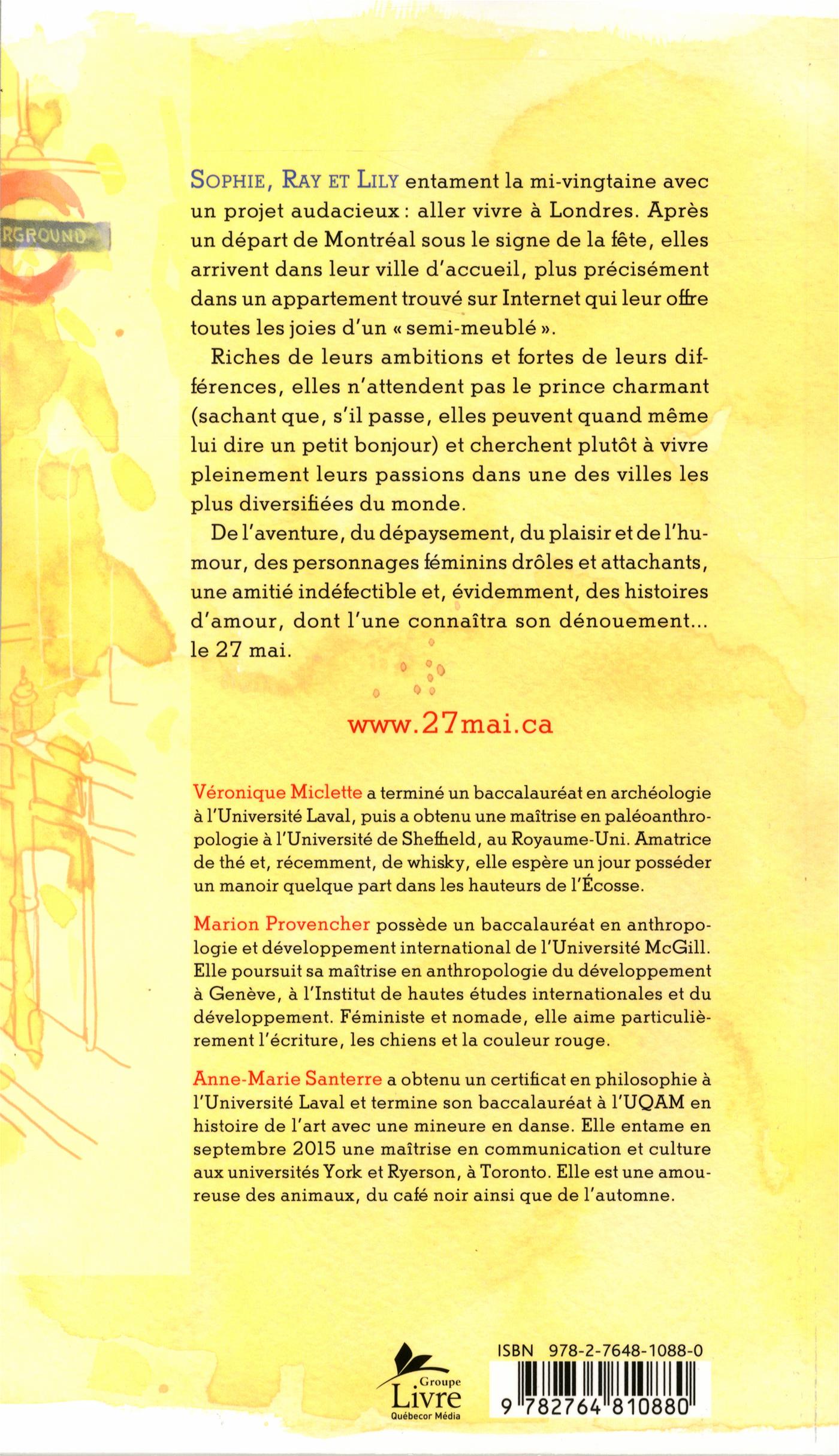 Couverture du livre de 27 mai - papier format