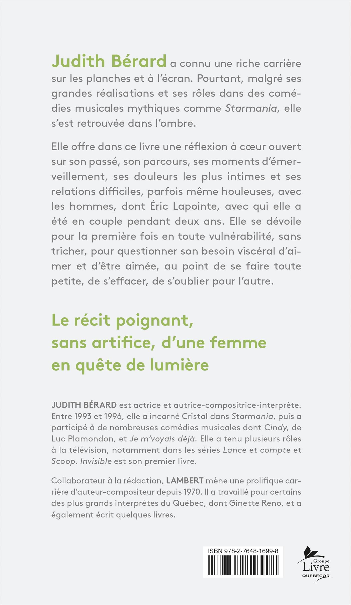 Couverture du livre de Invisible - papier format