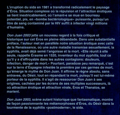 Couverture du livre de Don Juan 2003 : Éros et sida - papier format