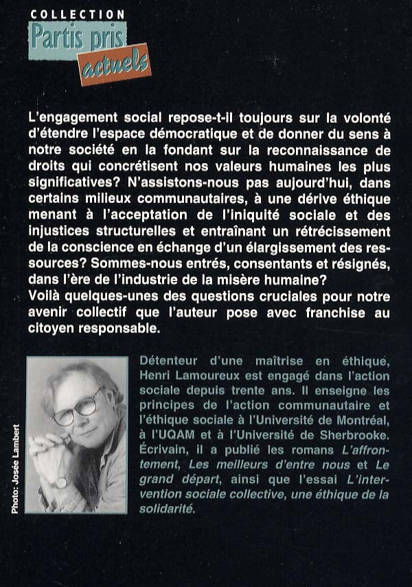 Couverture du livre de Le citoyen responsable : l'éthique de l'engagement social - papier format