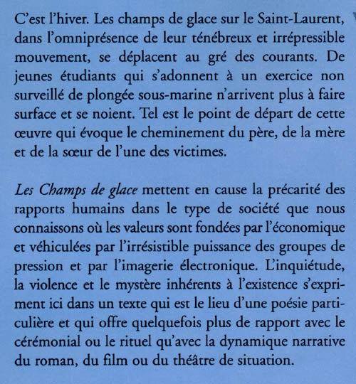 Couverture du livre de Les champs de glace - papier format