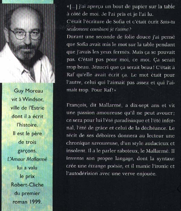 Couverture du livre de L'amour Mallarmé - papier format