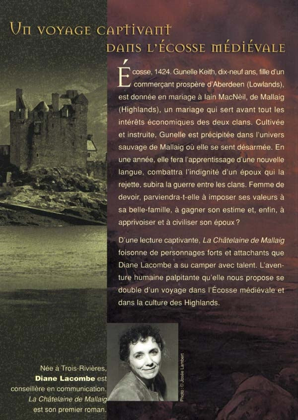 Couverture du livre de La châtelaine de Mallaig - papier format