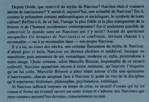 Couverture du livre de Un bouquet de Narcisse(s) - papier format