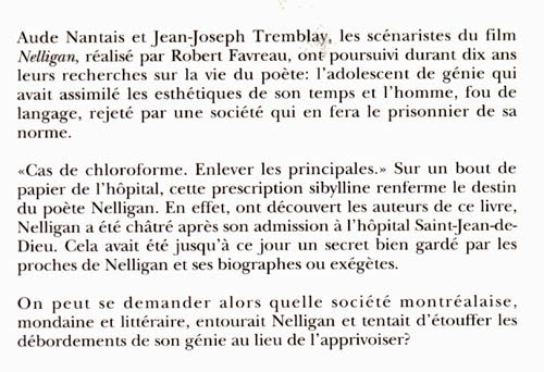 Couverture du livre de Portrait déchire de Nelligan - papier format