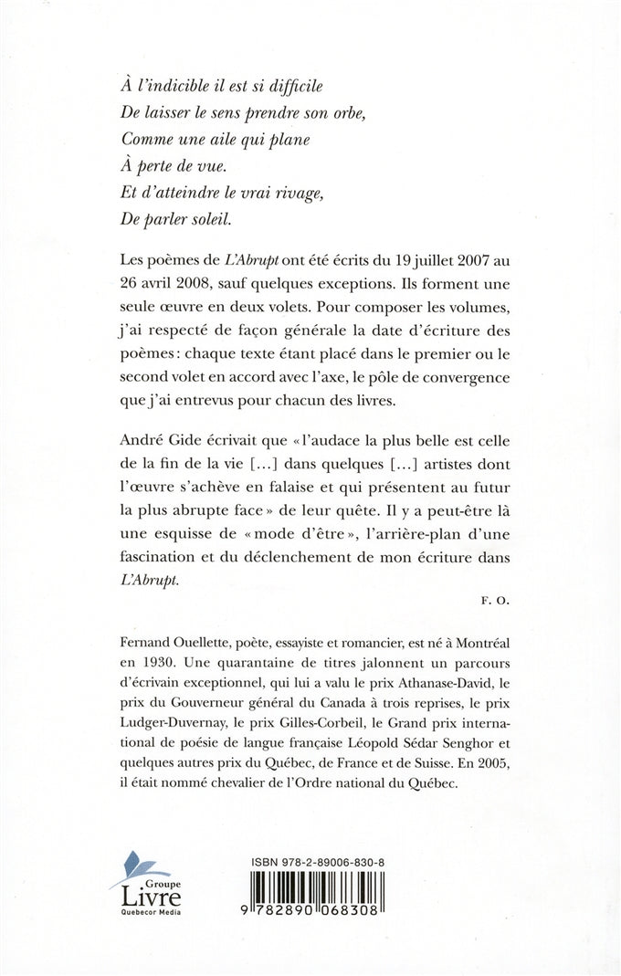Couverture du livre de Gravir, poèmes 2007-2008 - papier format