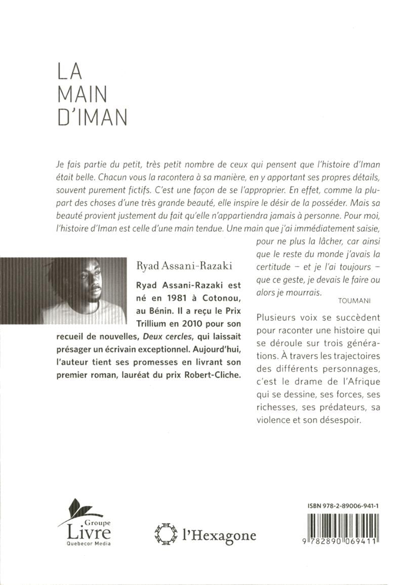 Couverture du livre de La main d'Iman - papier format