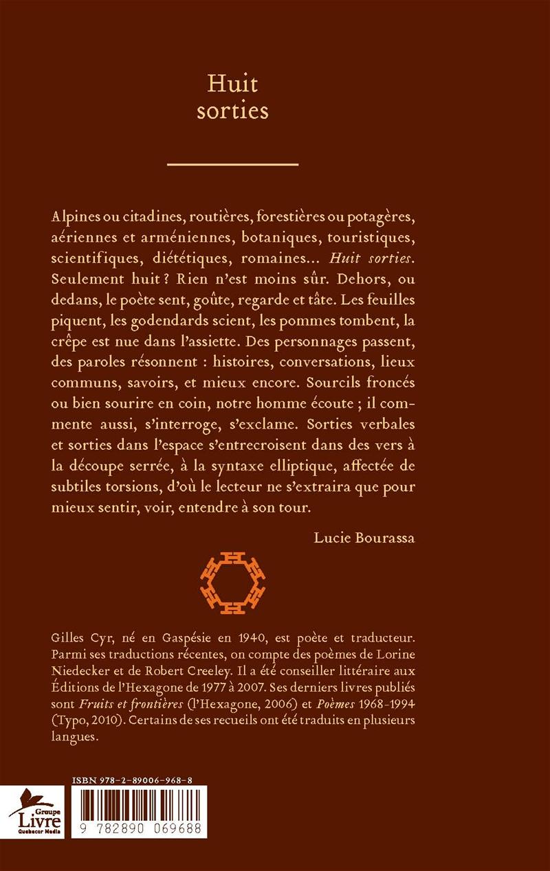 Couverture du livre de Huit sorties - papier format