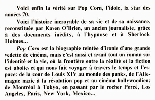 Couverture du livre de Pop Corn - papier format