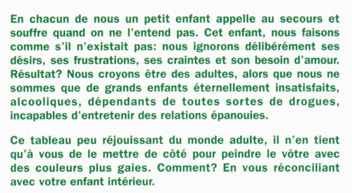 Couverture du livre de Retrouver l'enfant en soi - papier format