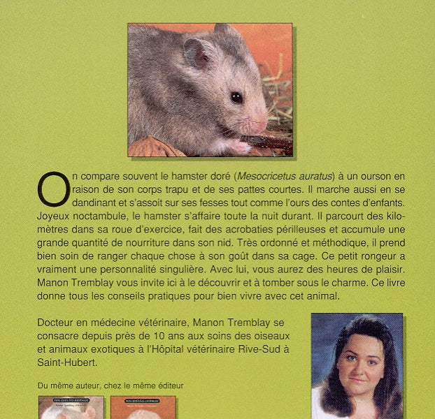 Couverture du livre de Le hamster - papier format