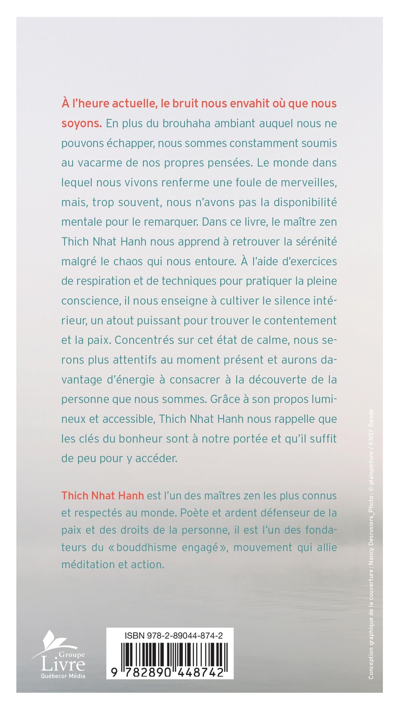 Couverture du livre de Les bienfaits du silence - papier format