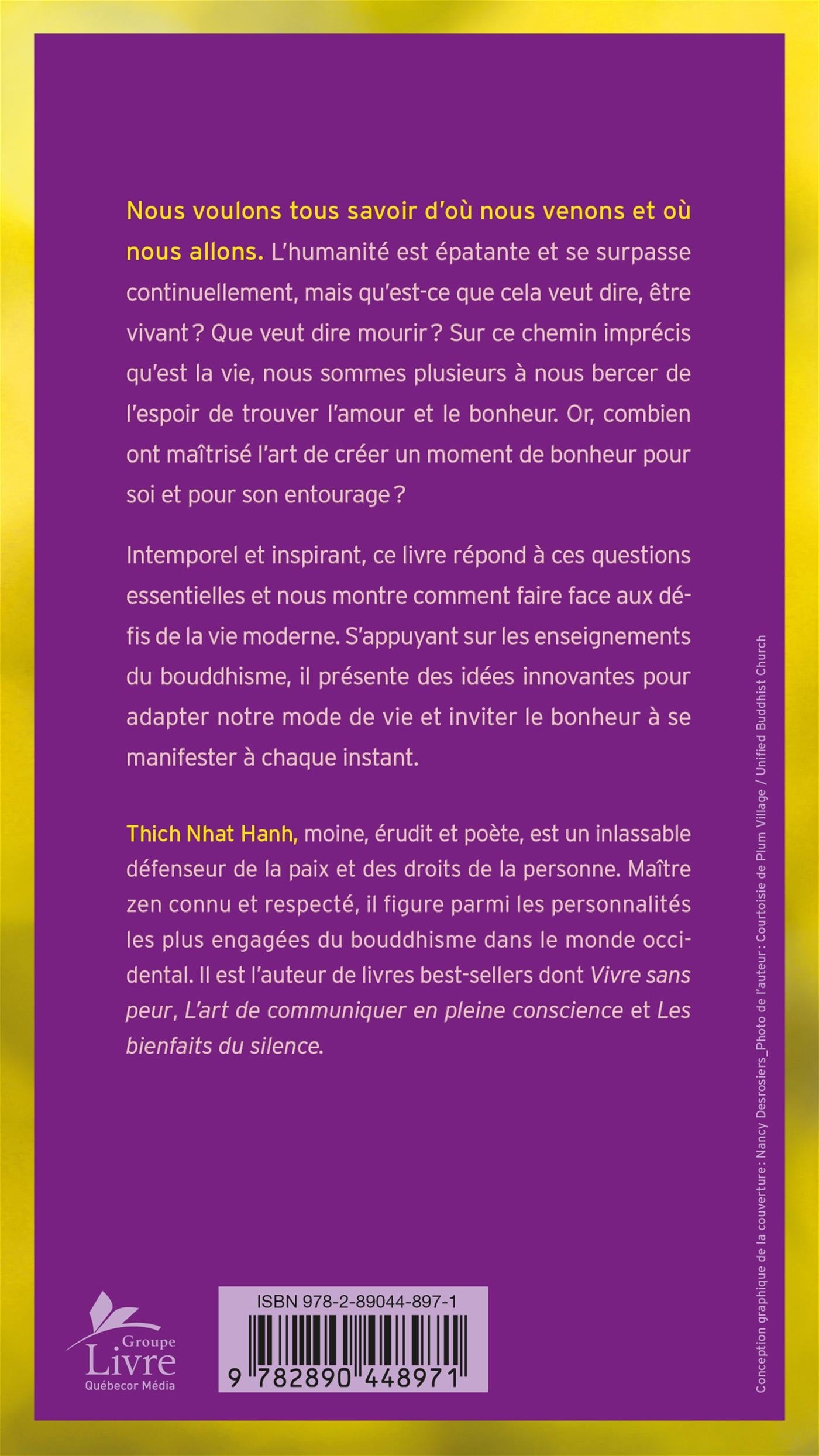 Couverture du livre de L'art de vivre : réflexions et méditations pour trouver la paix en soi - papier format