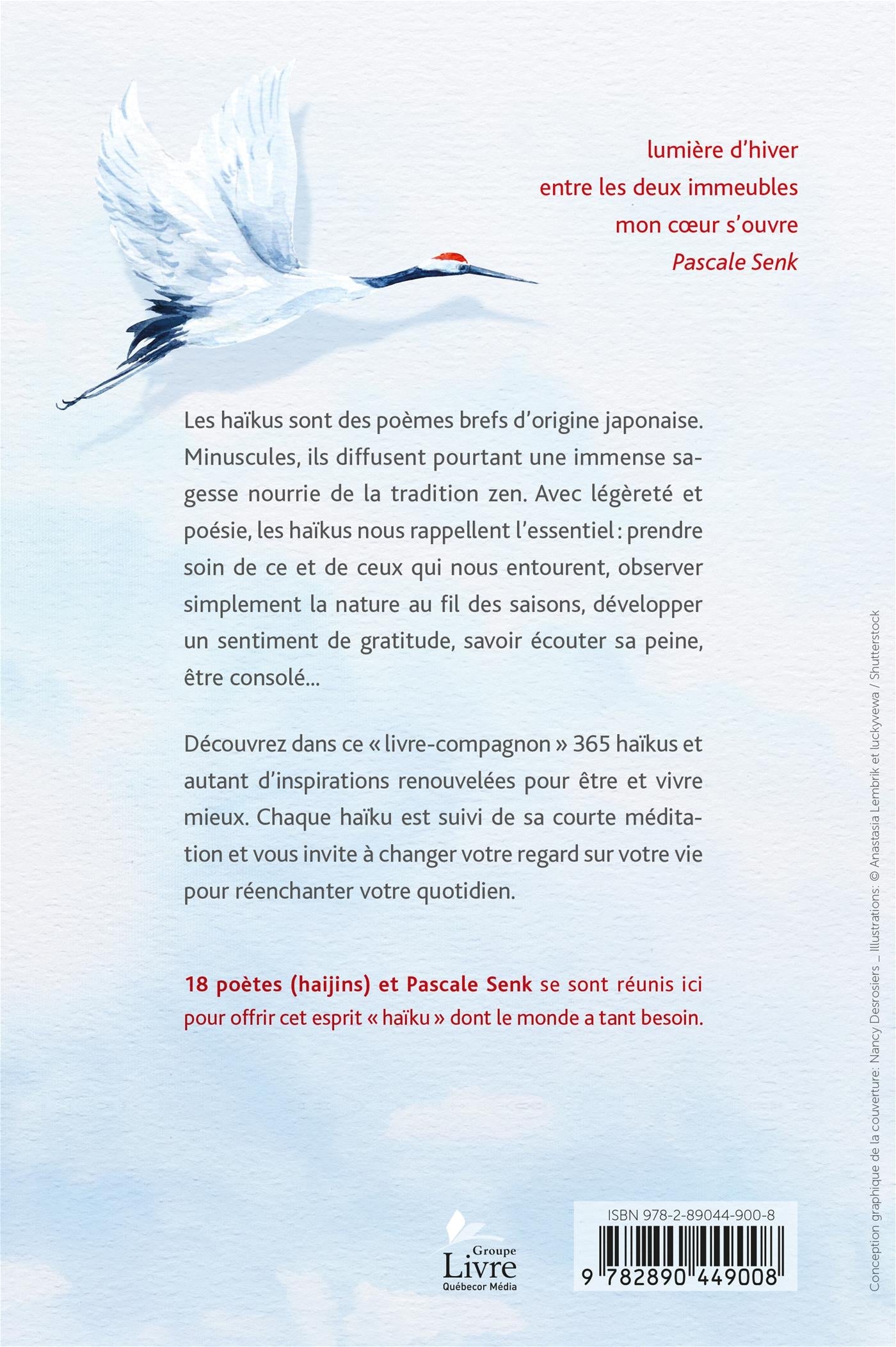 Couverture du livre de Mon année haïku : un poème et sa méditation chaque jour pour être plus présent à la vie - papier format